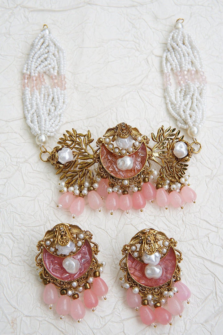 Royal Mother Pearl Choker Set - RS ZEVARS