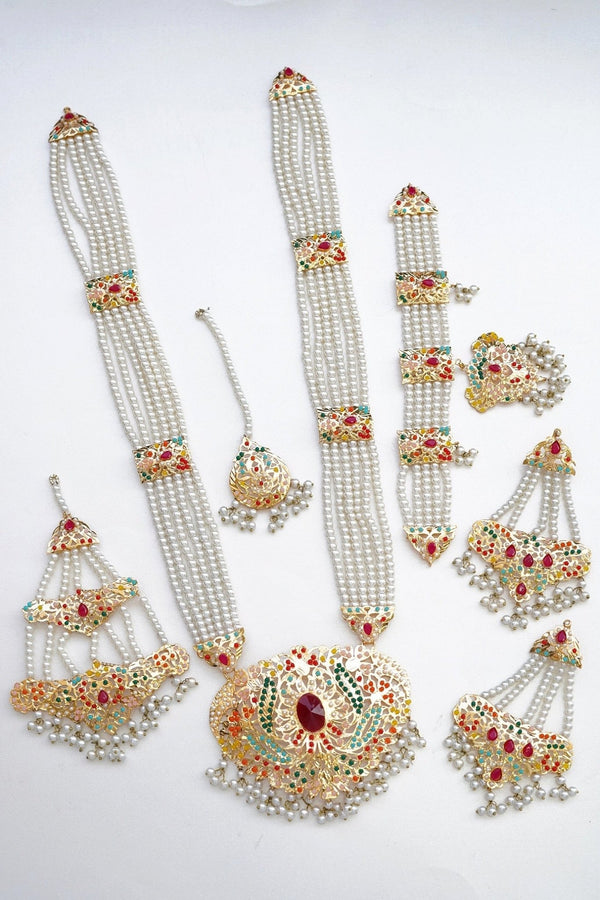 Royal Navratan Hyderabadi Dholna Set - RS ZEVARS