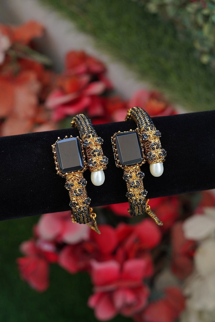 Royal Turkish Copper & Gem Kangan Bangles Pair - RS ZEVARS