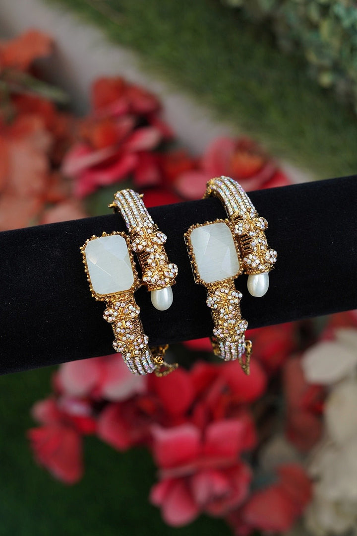 Royal Turkish Copper & Gem Kangan Bangles Pair - RS ZEVARS