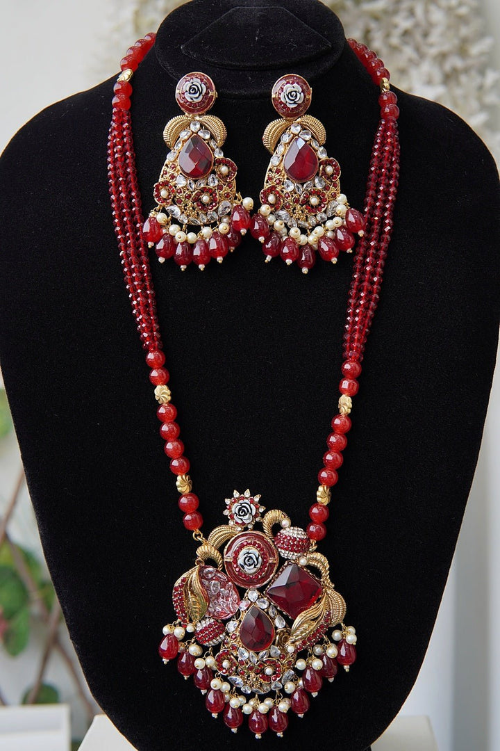 Royal Turkish Gems Mala Jewelry Set - RS ZEVARS