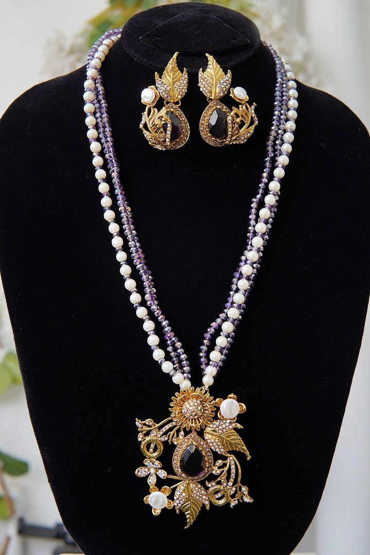 Royal Turkish Gems Mala Jewelry Set - RS ZEVARS