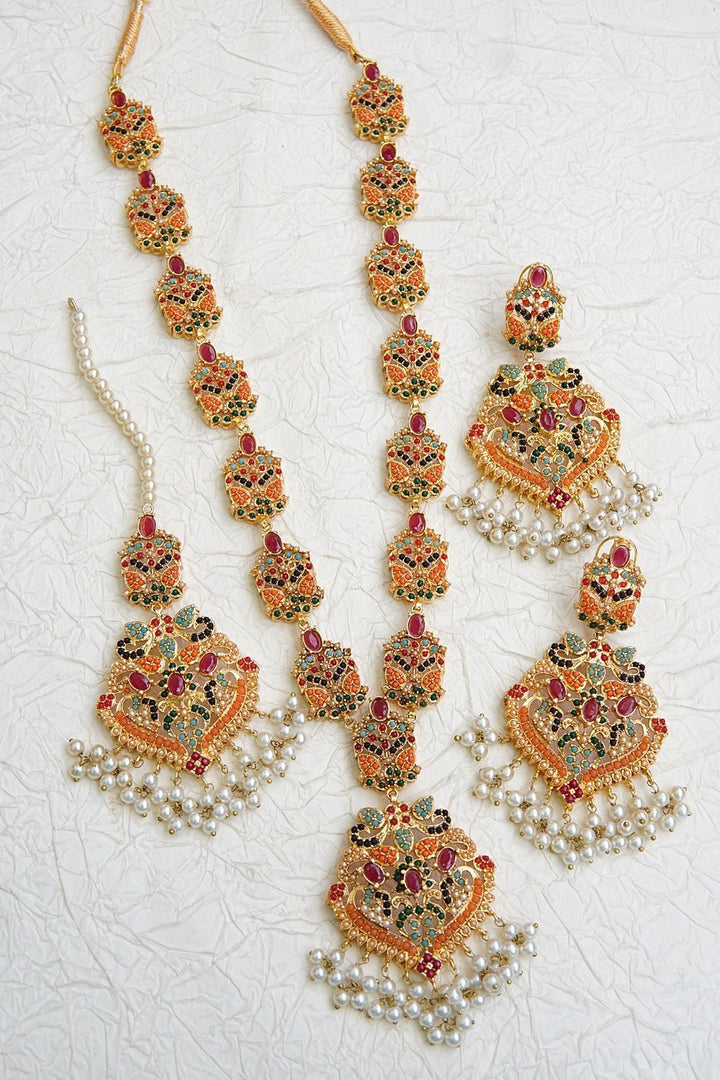 Ruby Navratan Rani Haar Set - RS ZEVARS