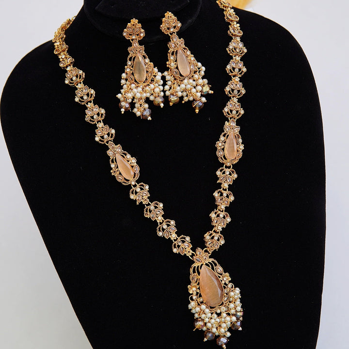 Semi - Gems Cut Zirconia Long Mala Set - RS ZEVARS