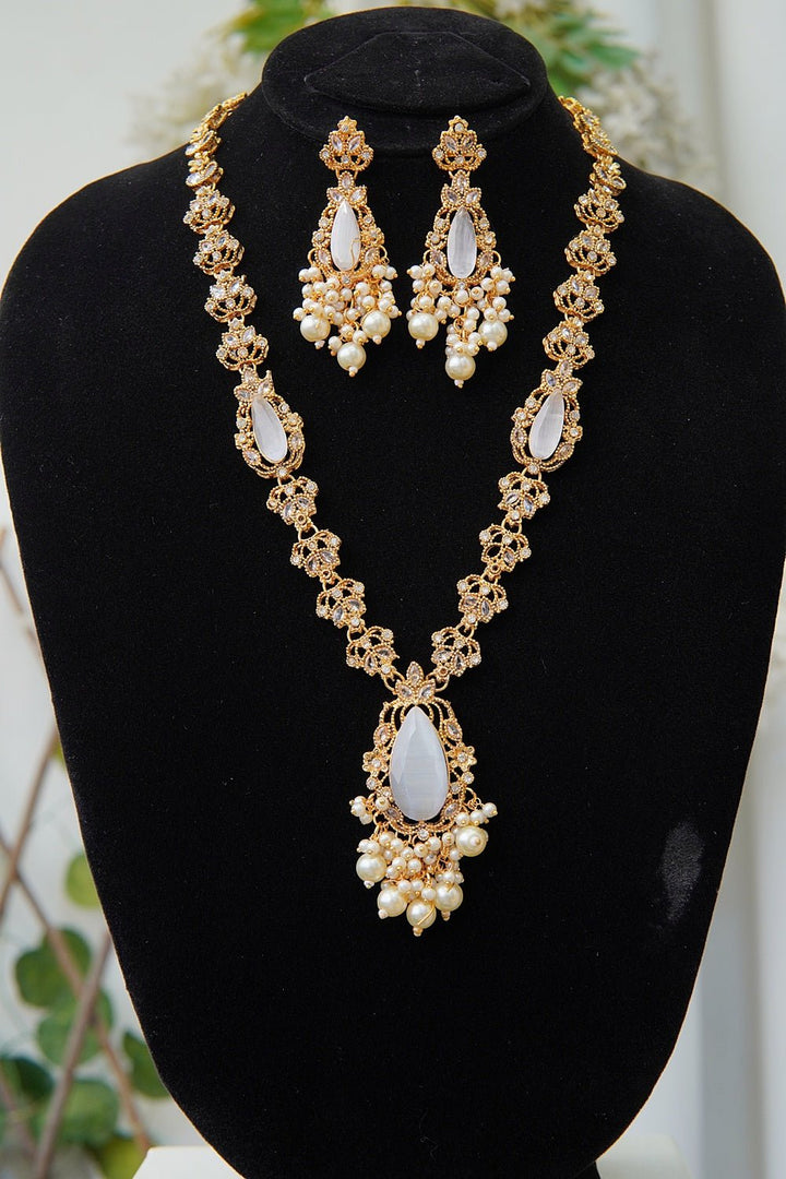 Semi - Gems Cut Zirconia Long Mala Set - RS ZEVARS