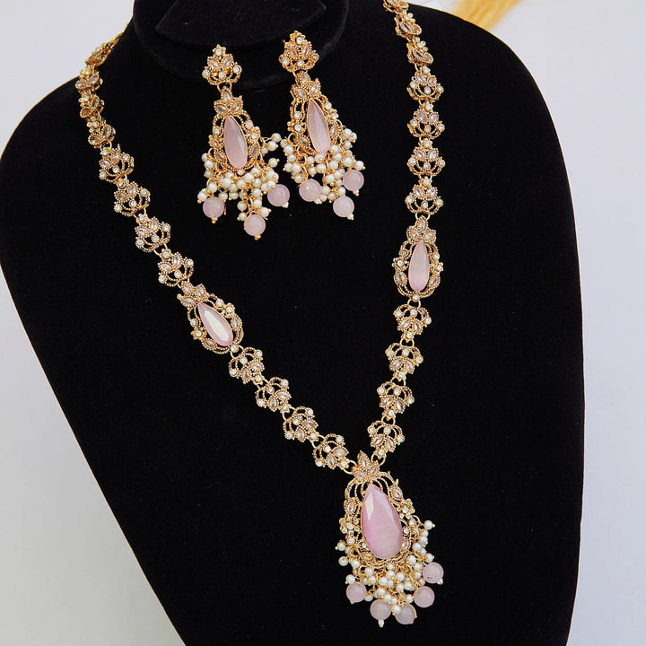 Semi - Gems Cut Zirconia Long Mala Set - RS ZEVARS