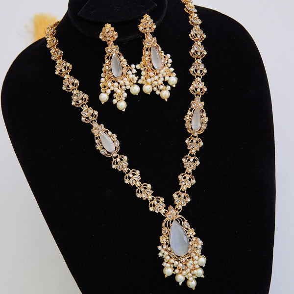 Semi - Gems Cut Zirconia Long Mala Set - RS ZEVARS