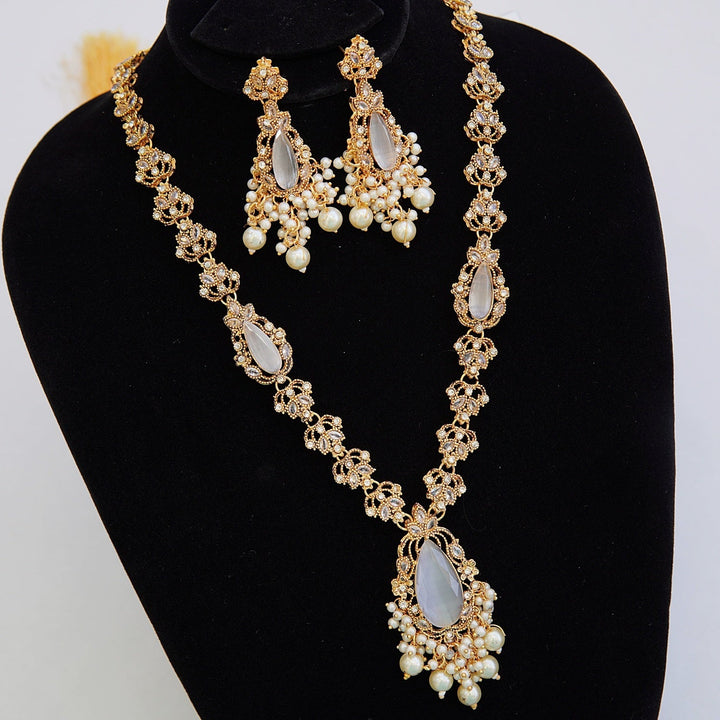 Semi - Gems Cut Zirconia Long Mala Set - RS ZEVARS