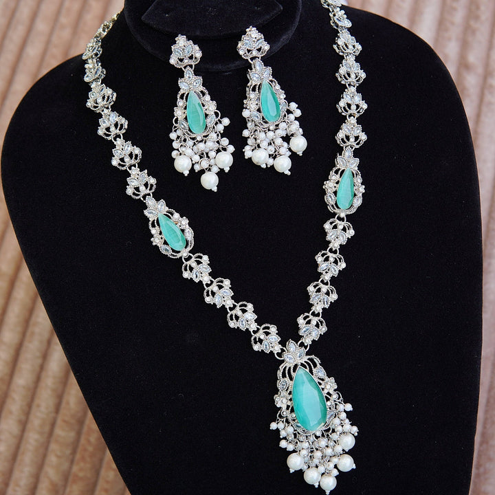 Semi - Gems Cut Zirconia Long Mala Set - RS ZEVARS