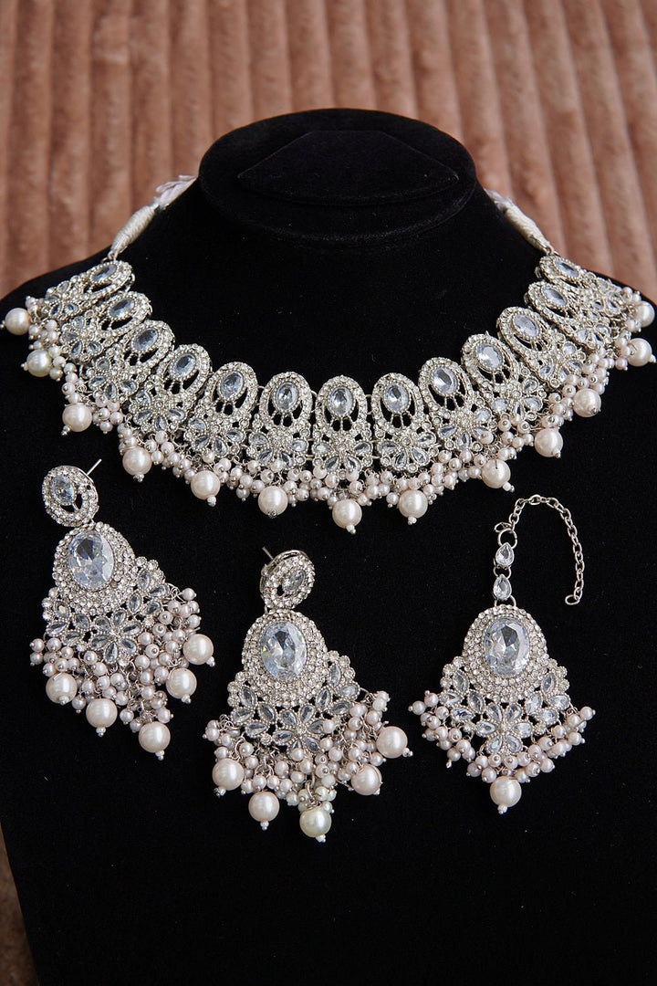 Semi - Gems Glowing Necklace Set - RS ZEVARS