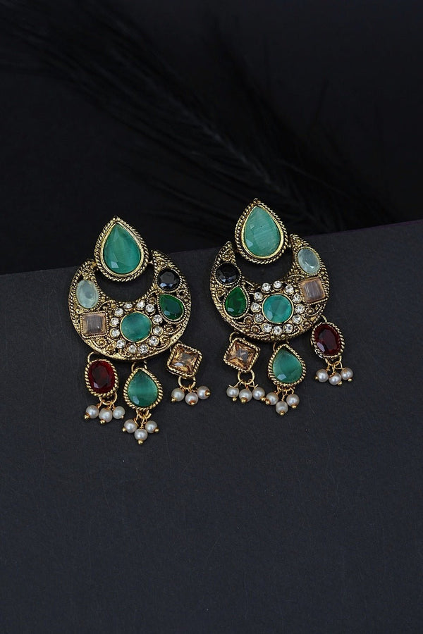 Semi - Gems Latkan Chand Bali - RS ZEVARS