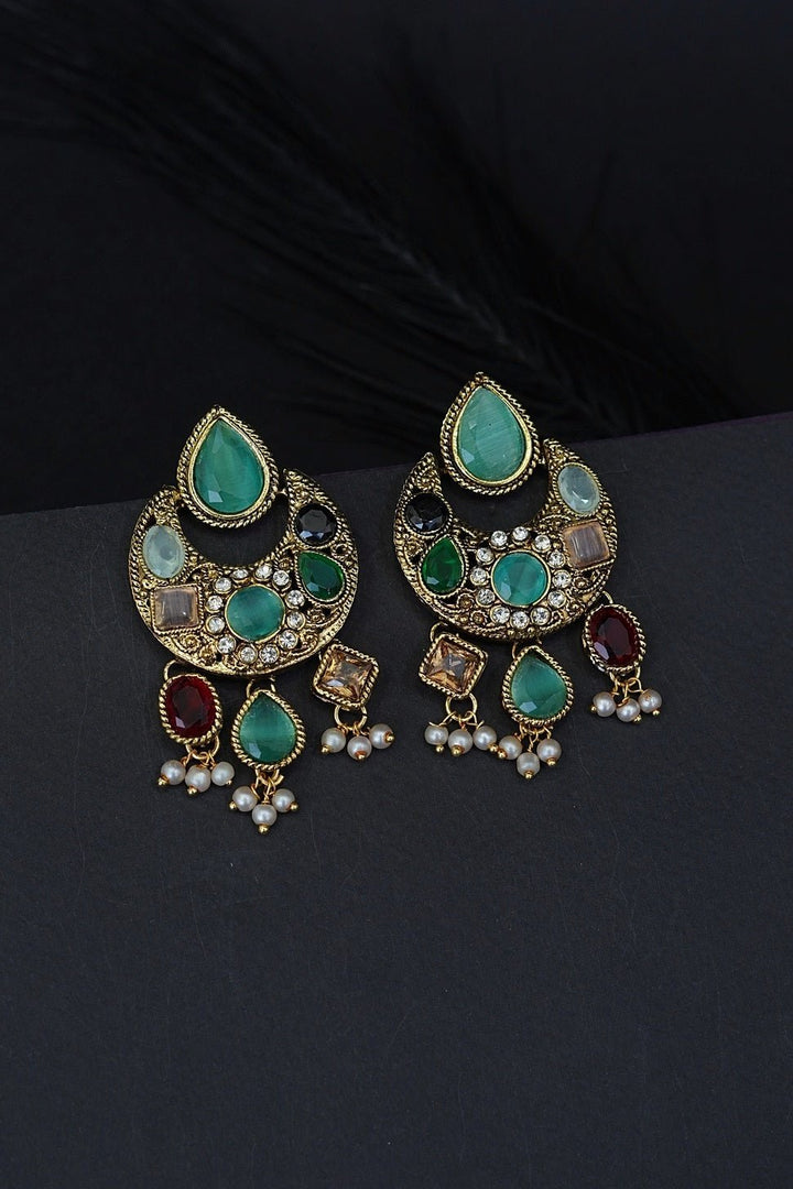 Semi - Gems Latkan Chand Bali - RS ZEVARS