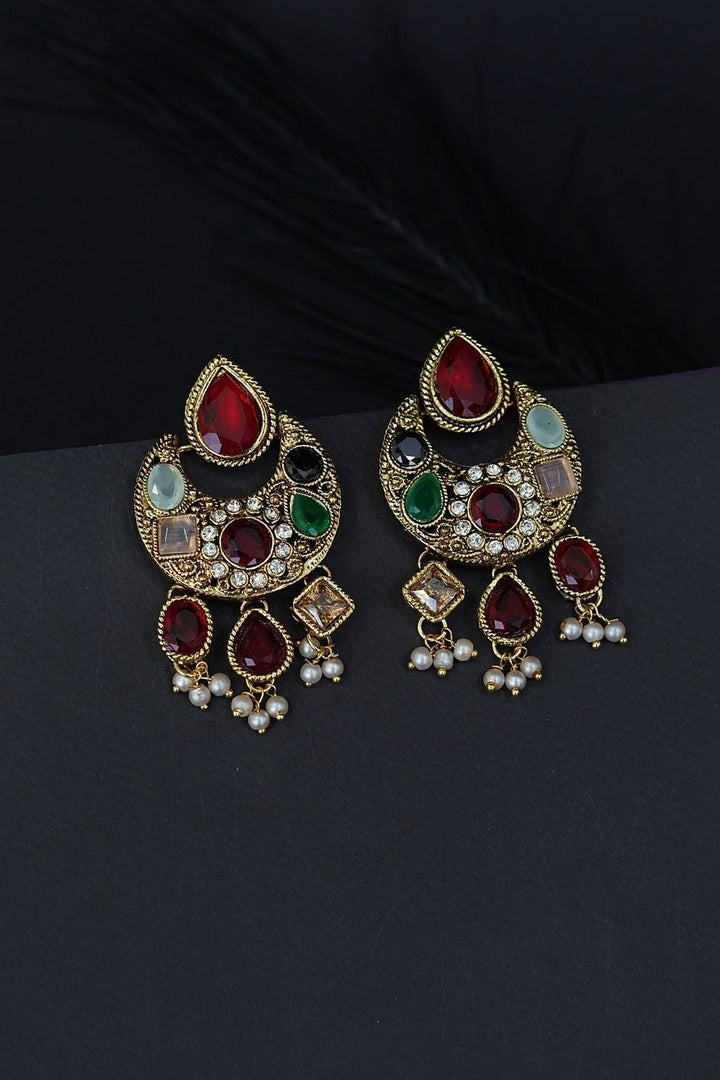 Semi - Gems Latkan Chand Bali - RS ZEVARS