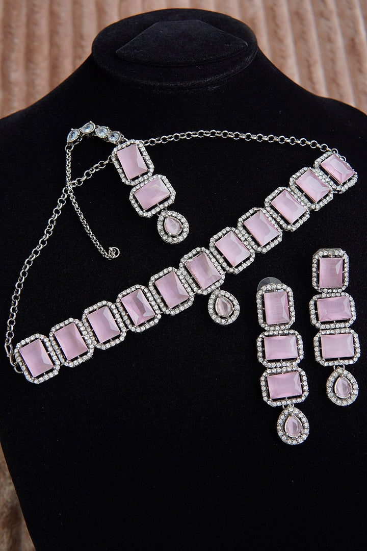 Semi - Gems Oxidized Guluband Set - RS ZEVARS