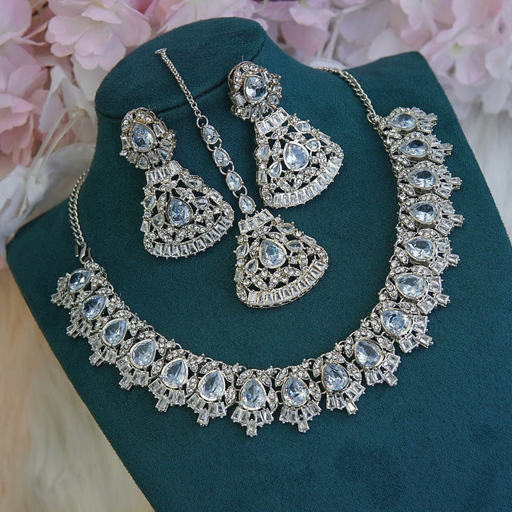 Semi Gems & Tappers Necklace Set - RS ZEVARS