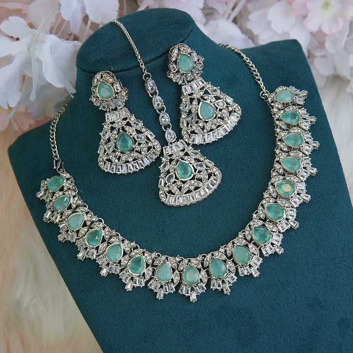 Semi Gems & Tappers Necklace Set - RS ZEVARS