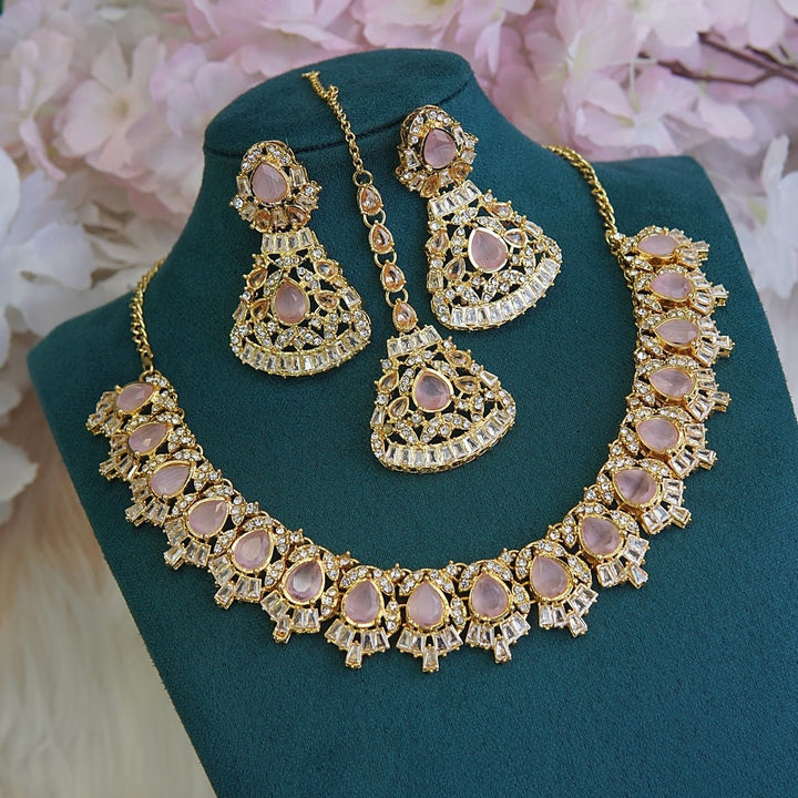 Semi Gems & Tappers Necklace Set - RS ZEVARS