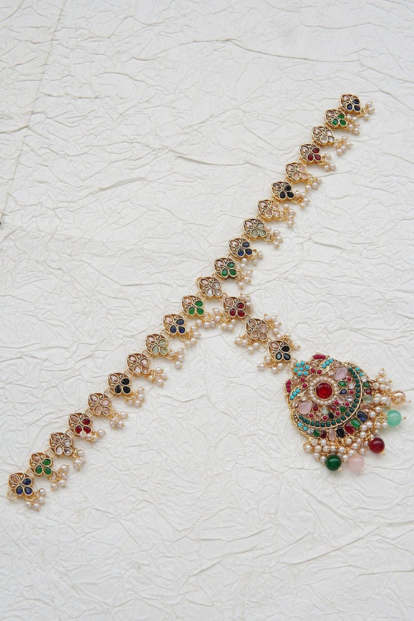 Semi - Gemstones Sheesh Patti - RS ZEVARS