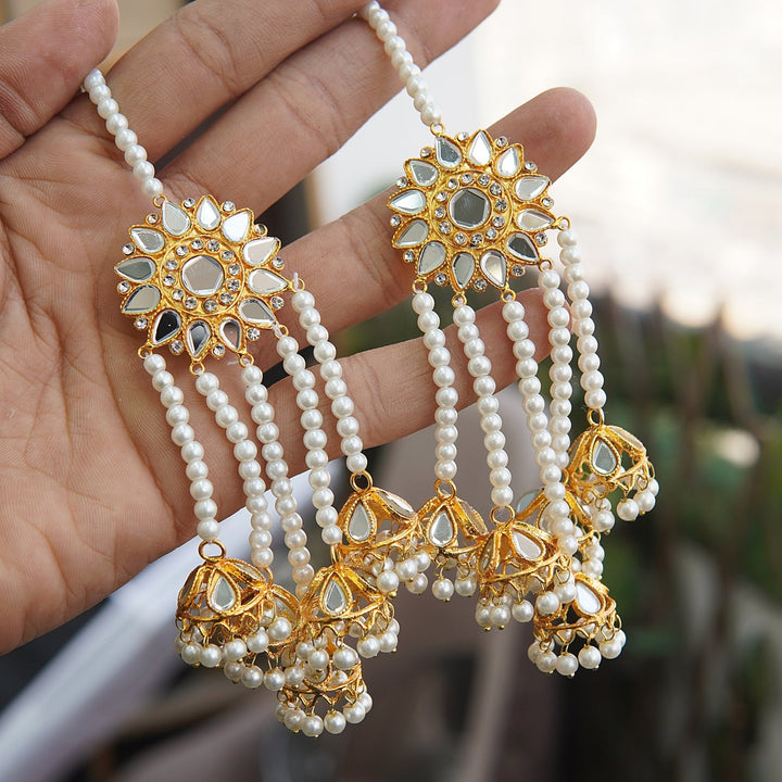 Sheesh Kundan 5 Jhumkey Earrings - RS ZEVARS