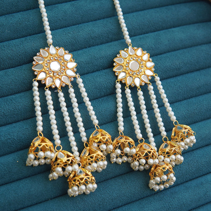 Sheesh Kundan 5 Jhumkey Earrings - RS ZEVARS