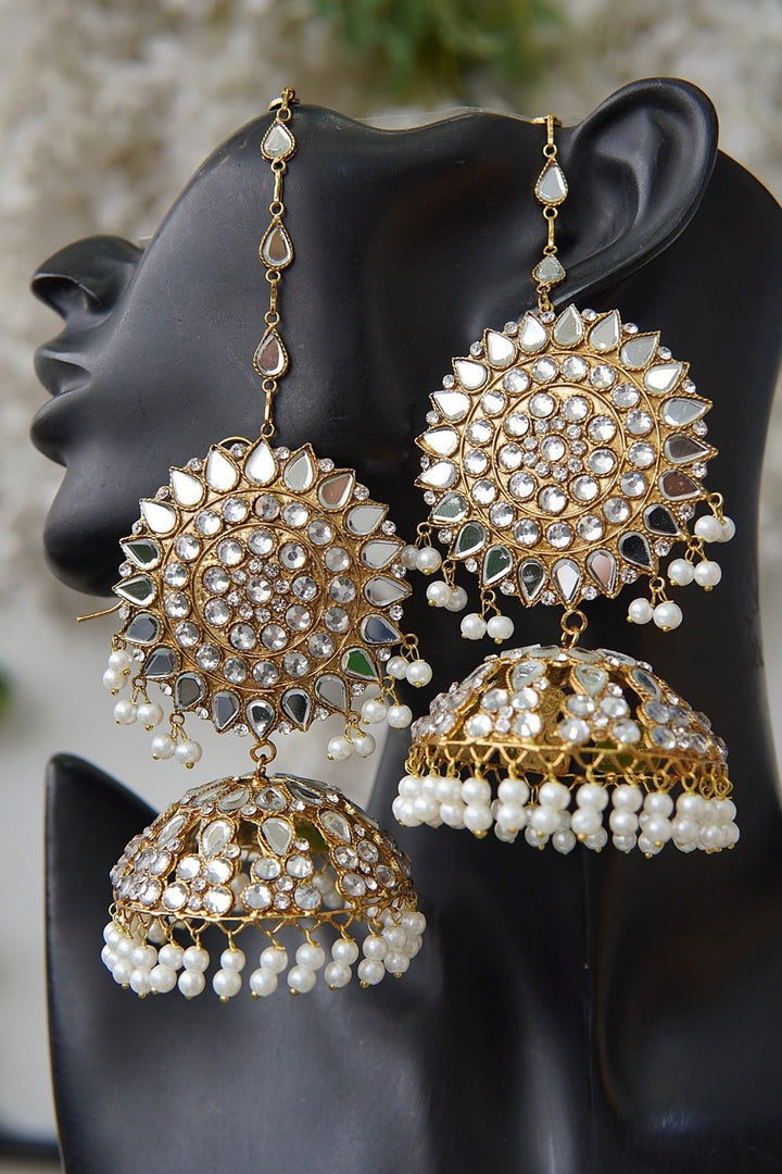 Sheesh Kundan Jhumbo Jhumka With Sahara - RS ZEVARS