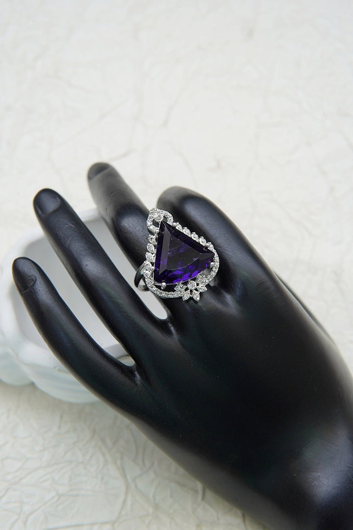 Silver Zirconia Adjustable Ring - RS ZEVARS