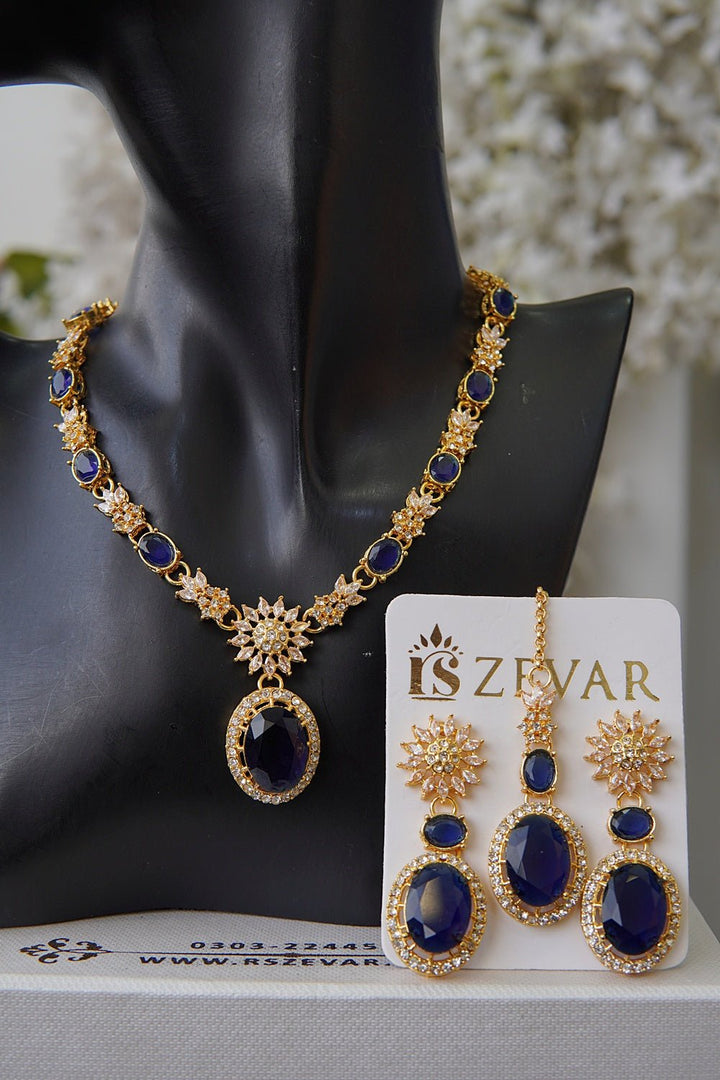 Sparkling Zircon Ncklace Set - RS ZEVARS