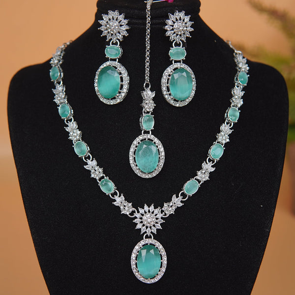 Sparkling Zircon Ncklace Set - RS ZEVARS