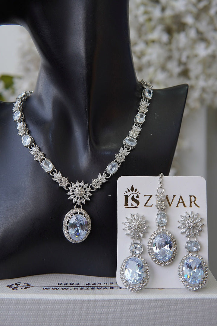 Sparkling Zircon Ncklace Set - RS ZEVARS