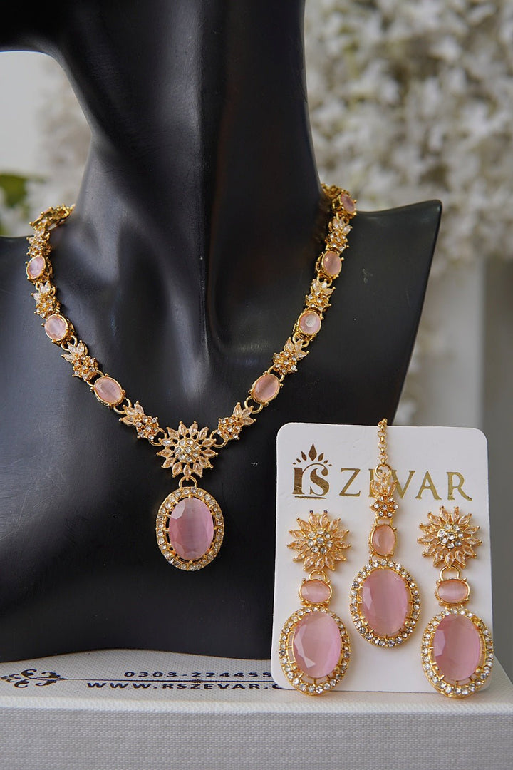 Sparkling Zircon Ncklace Set - RS ZEVARS