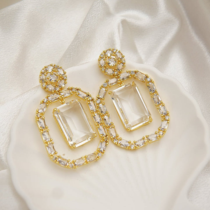 Squarey Diamonds Earring - RS ZEVARS