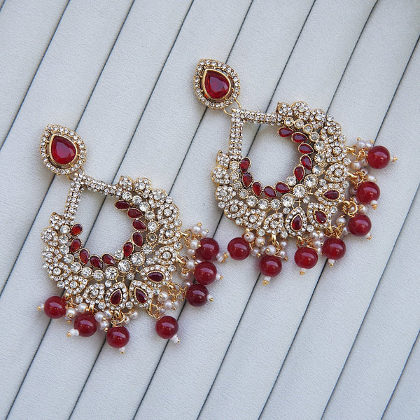Stunning Gemstones Bali Earrings - RS ZEVARS