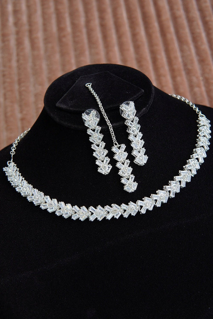 Tapper Zirconia Neckline Set - RS ZEVARS