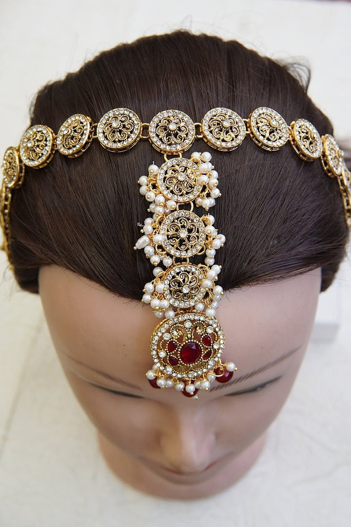 Timeless Pearl Embellished Matha Patti - RS ZEVARS