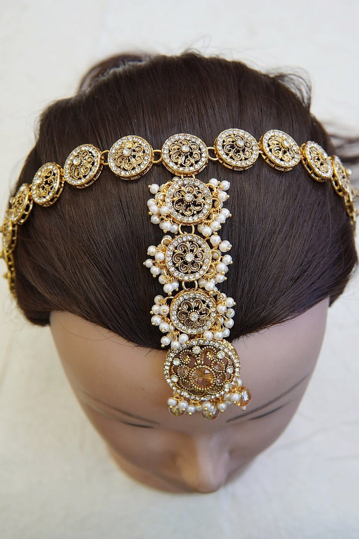 Timeless Pearl Embellished Matha Patti - RS ZEVARS