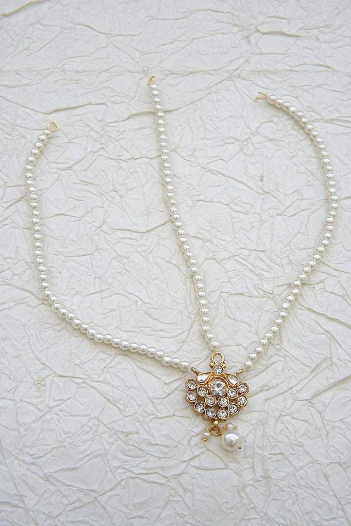 Traditional Kundan Pearl Matha Patti - RS ZEVARS
