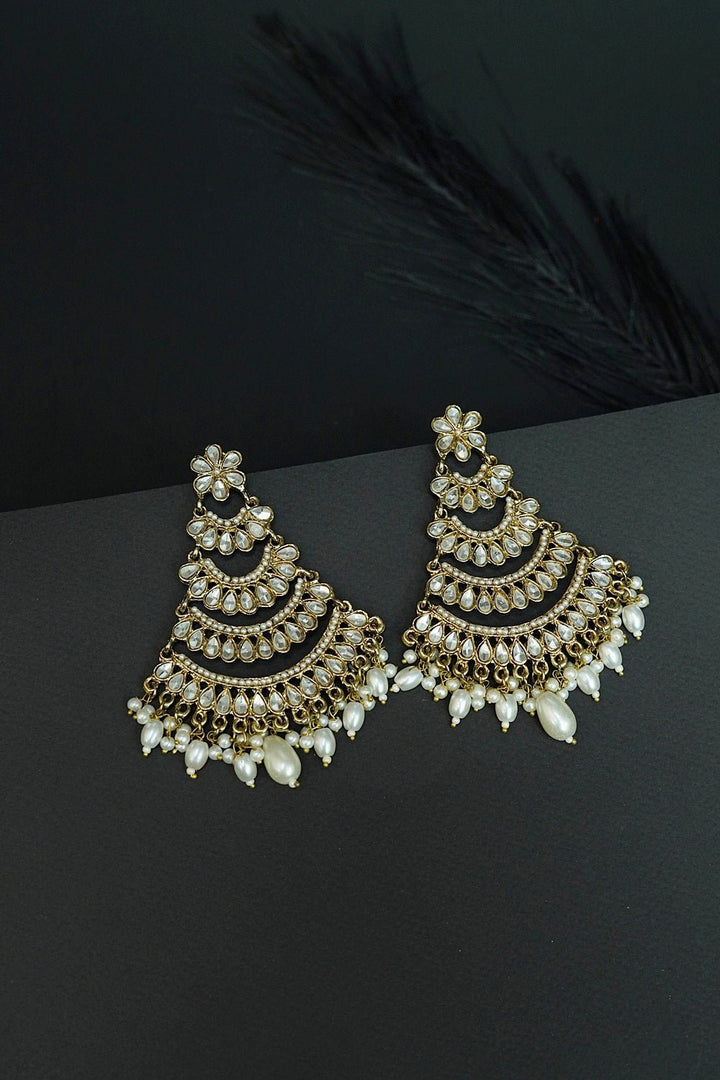 Traditional Madrasi Style Antique Earrings - RS ZEVARS