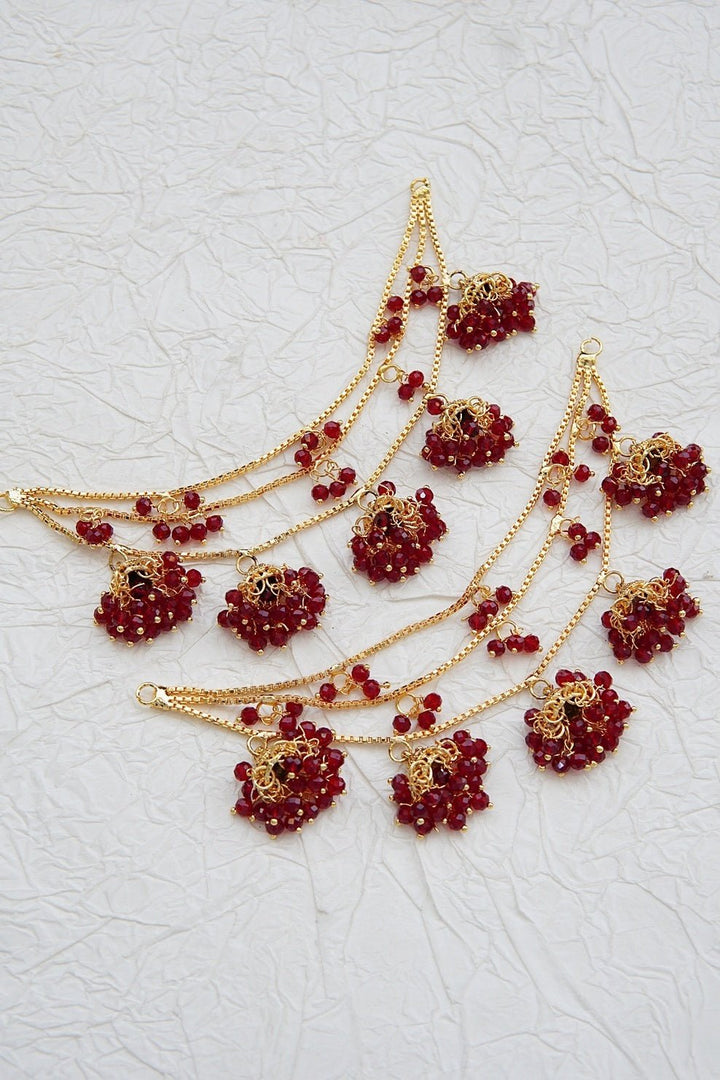 Triple Line Jhumki Sahare Pair - RS ZEVARS