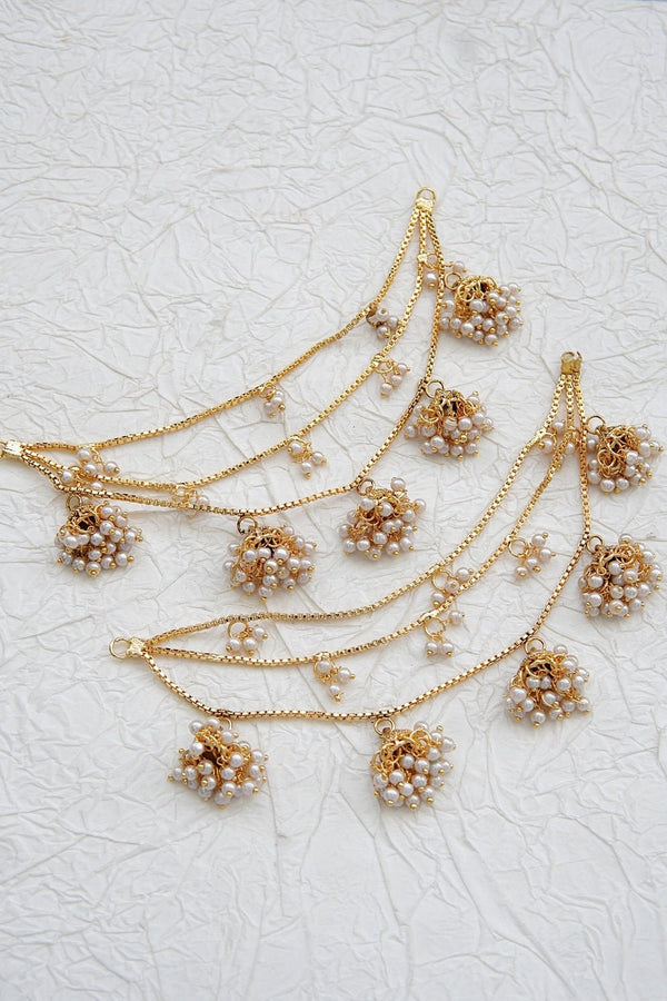 Triple Line Jhumki Sahare Pair - RS ZEVARS