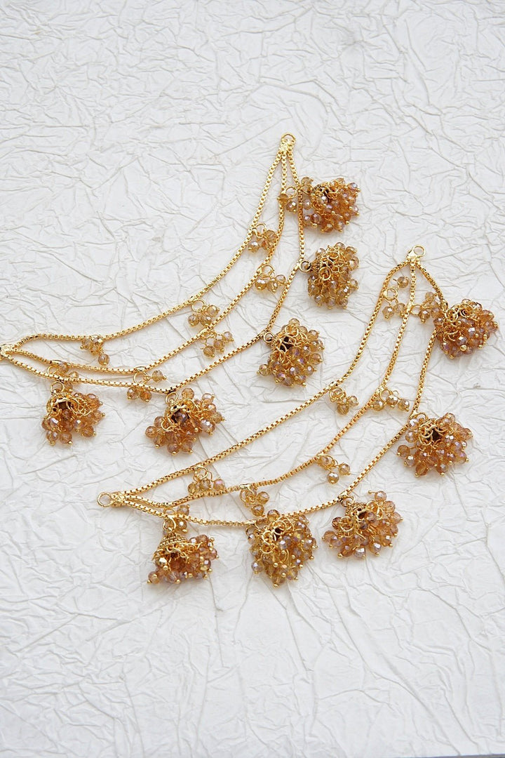 Triple Line Jhumki Sahare Pair - RS ZEVARS