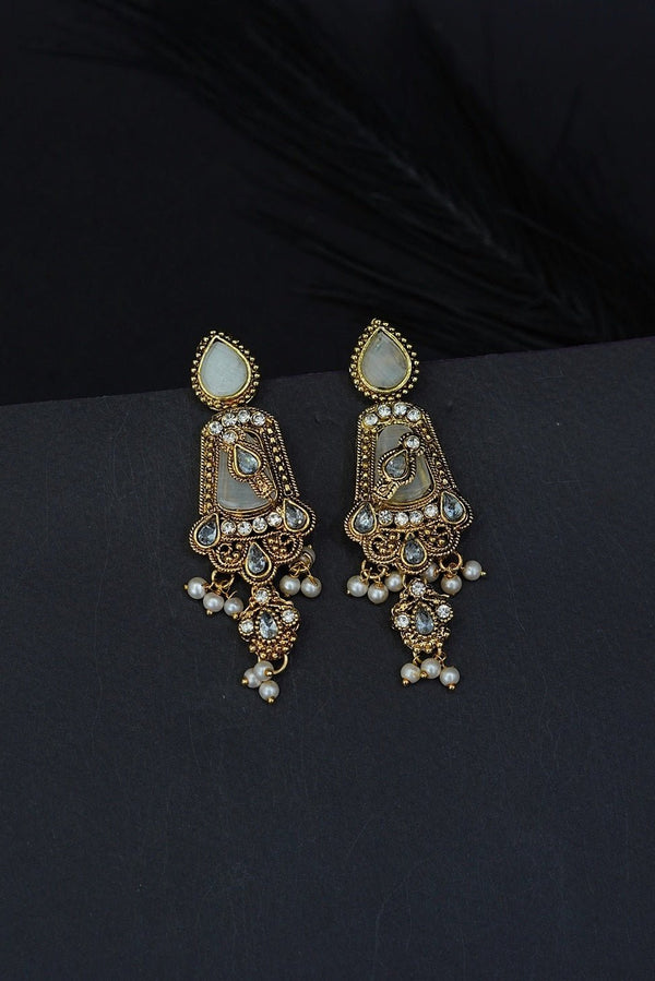 Turkish Antique Gold Earrings - RS ZEVARS