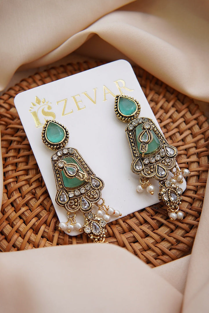 Turkish Antique Gold Earrings - RS ZEVARS