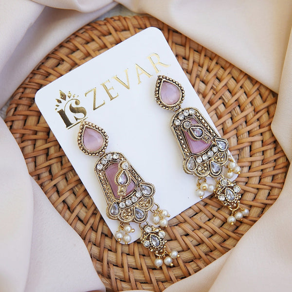 Turkish Antique Gold Earrings - RS ZEVARS