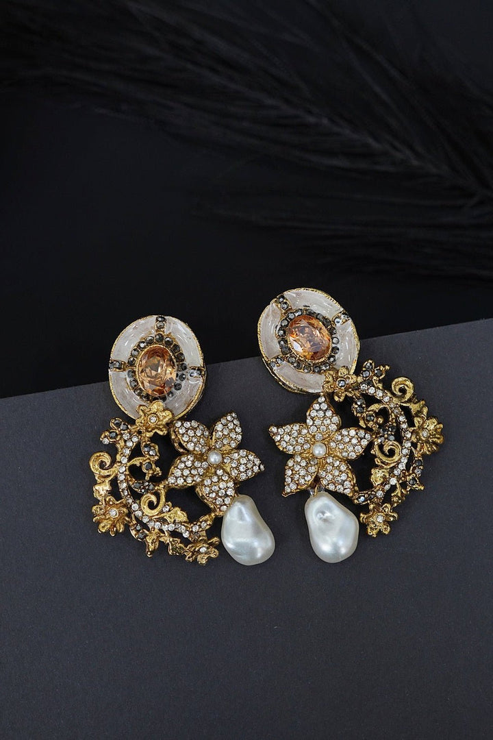 Turkish Antique Royal Dangle Earrings - RS ZEVARS
