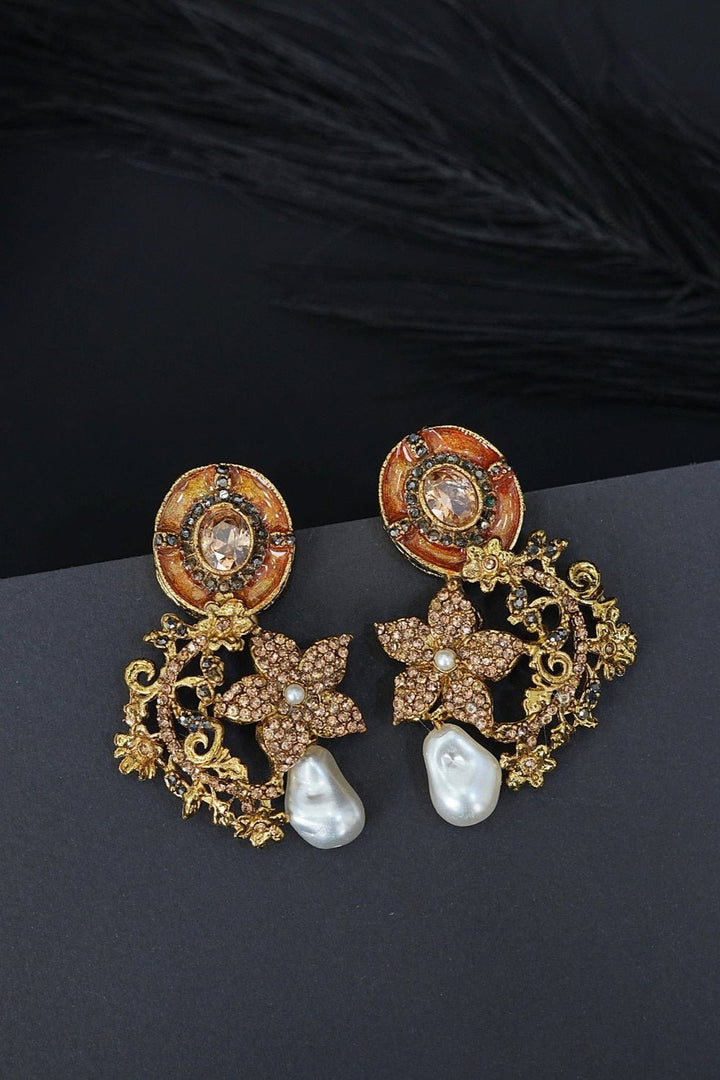 Turkish Antique Royal Dangle Earrings - RS ZEVARS