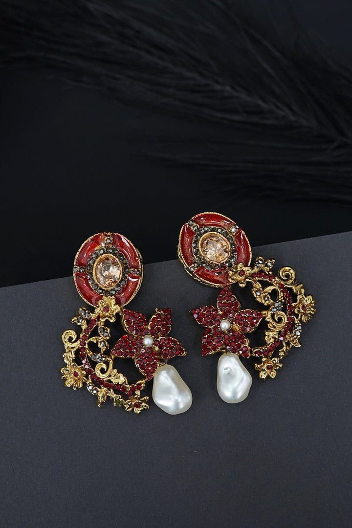 Turkish Antique Royal Dangle Earrings - RS ZEVARS