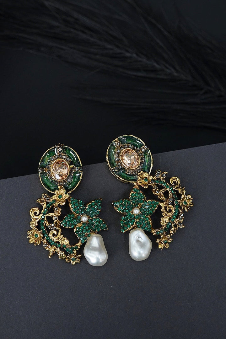 Turkish Antique Royal Dangle Earrings - RS ZEVARS