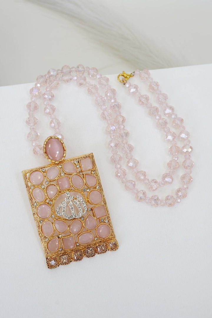 Turkish Gem & Stones Calligraphy Pendant - RS ZEVARS