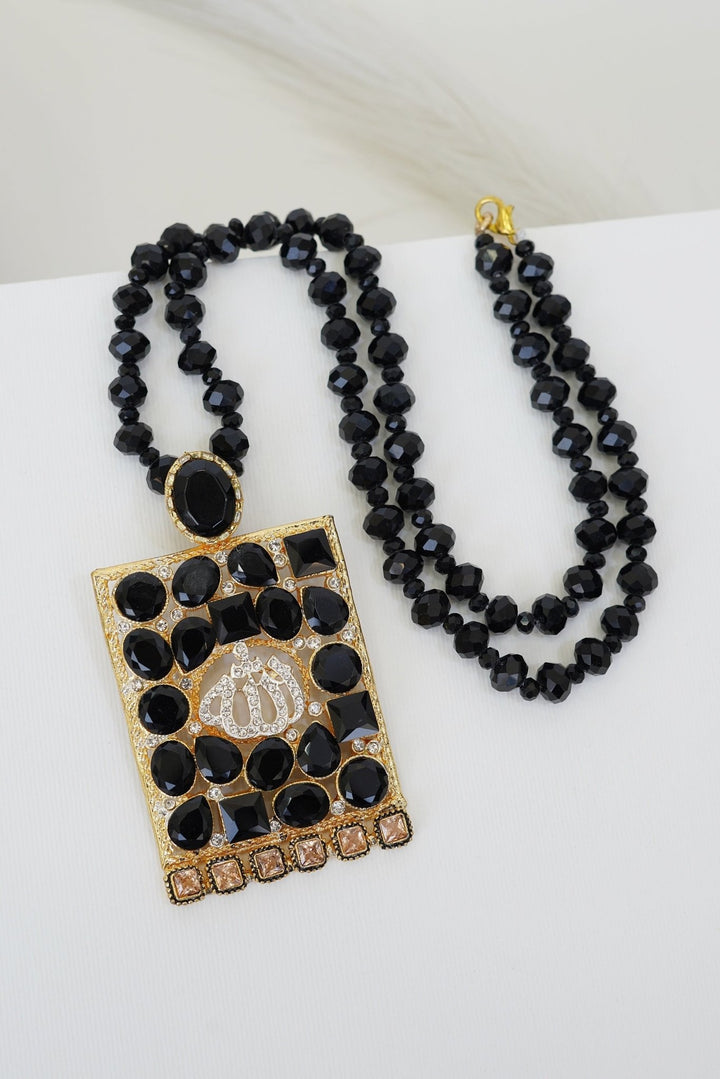 Turkish Gem & Stones Calligraphy Pendant - RS ZEVARS