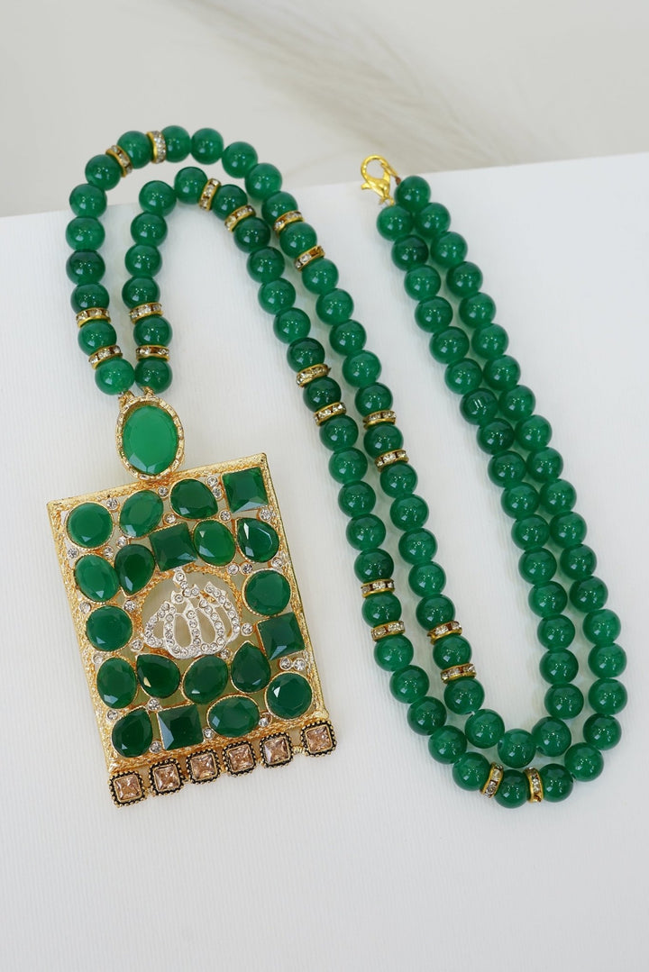 Turkish Gem & Stones Calligraphy Pendant - RS ZEVARS